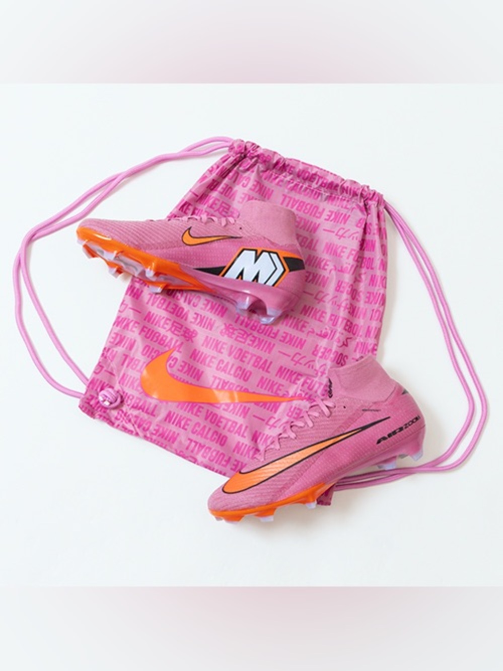 Nike Pink & Orange Soccer Cleats with Pink Bag FQ1454-600 Superfly 10 elite FG